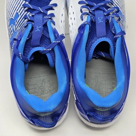 Under Armour 3025592-400 Yard Low Baseball Metal Cleats Blue White Size 15 New main image 9